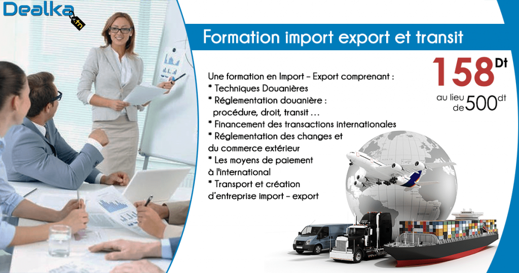 Une formation certifiée en import export et transit à 158DT Seulement ...